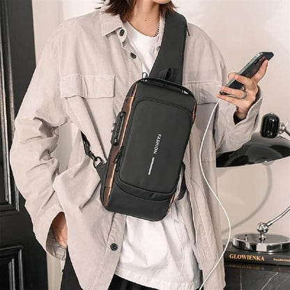 Product Title: Lightweight Anti-Theft Crossbody Sling Bag – USB Charging Shoulder Backpack